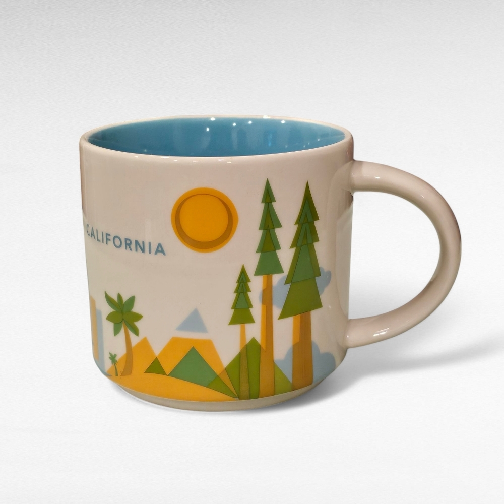 Starbucks You Are Here Collection California Blue & White 2014 14oz